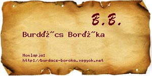 Burdács Boróka névjegykártya